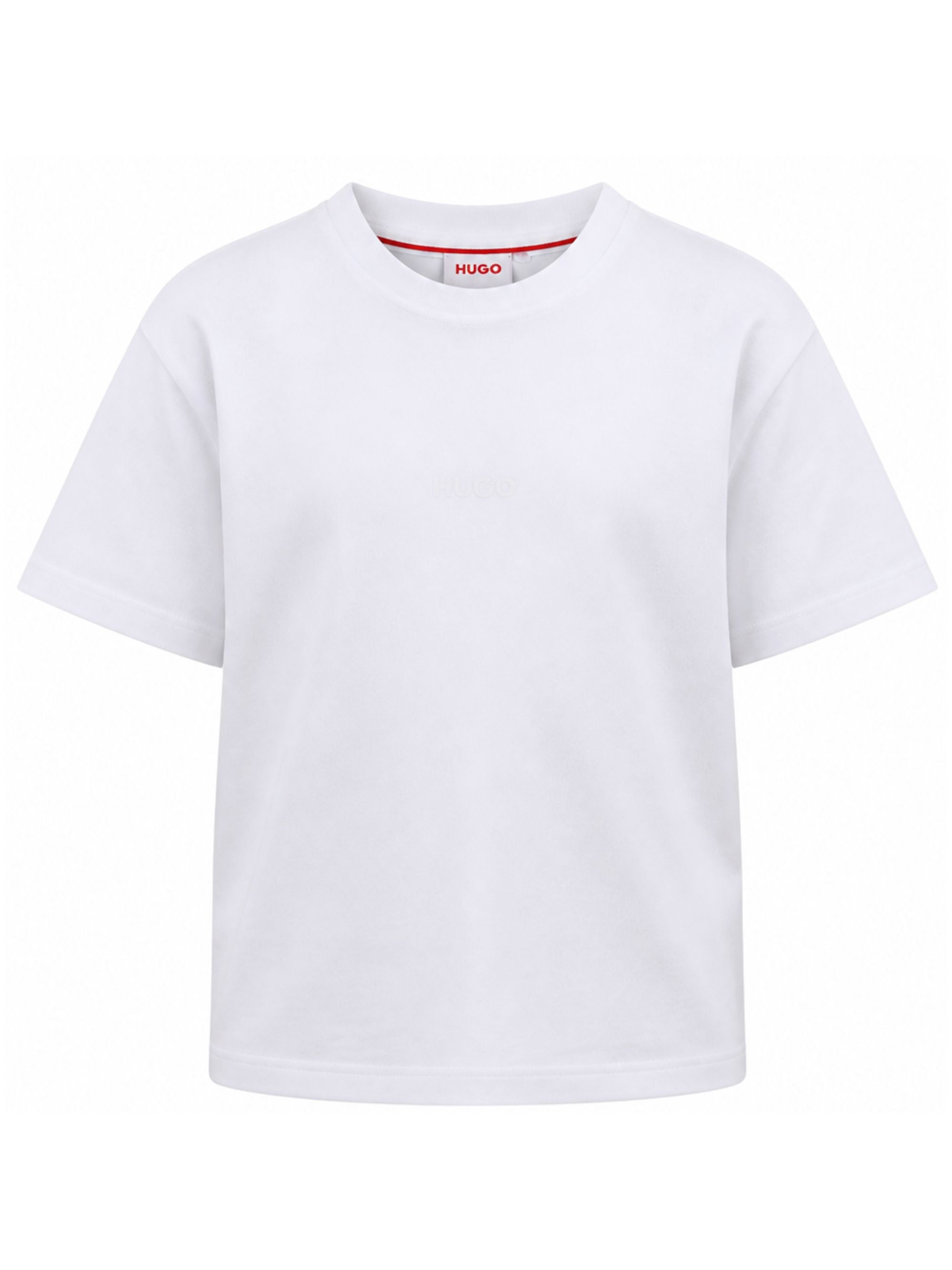 T-shirt per bambino Hugo Kids bianca con logo sul davanti G01240 10P Hugo KIDS 