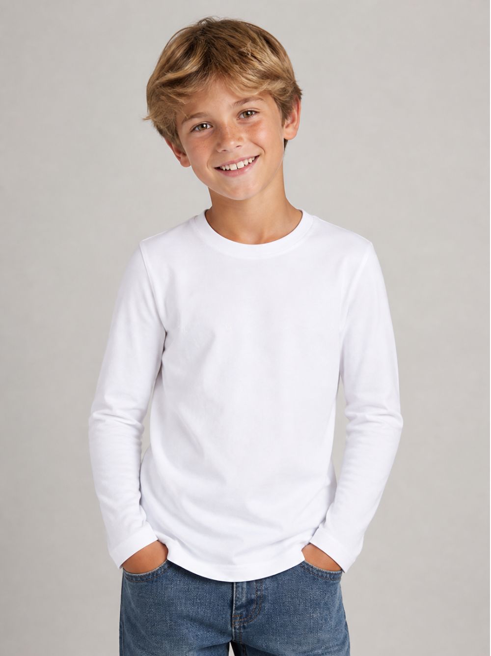 T-shirt per bambino Hugo Kids bianca con logo G01243 10P Hugo KIDS 