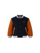 Giubbino per bambino Hugo Kids blu con logo ricamato sul davanti G01252 85C Hugo KIDS 