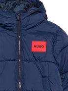 Piumino per bambino Hugo Kids blu con patch logata G01254 85C Hugo KIDS 