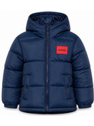 Piumino per bambino Hugo Kids blu con patch logata G01254 85C Hugo KIDS 