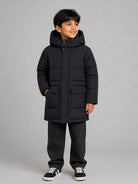 Cappotto per bambino Hugo Kids nero con design imbottito G01256 09B Hugo KIDS 