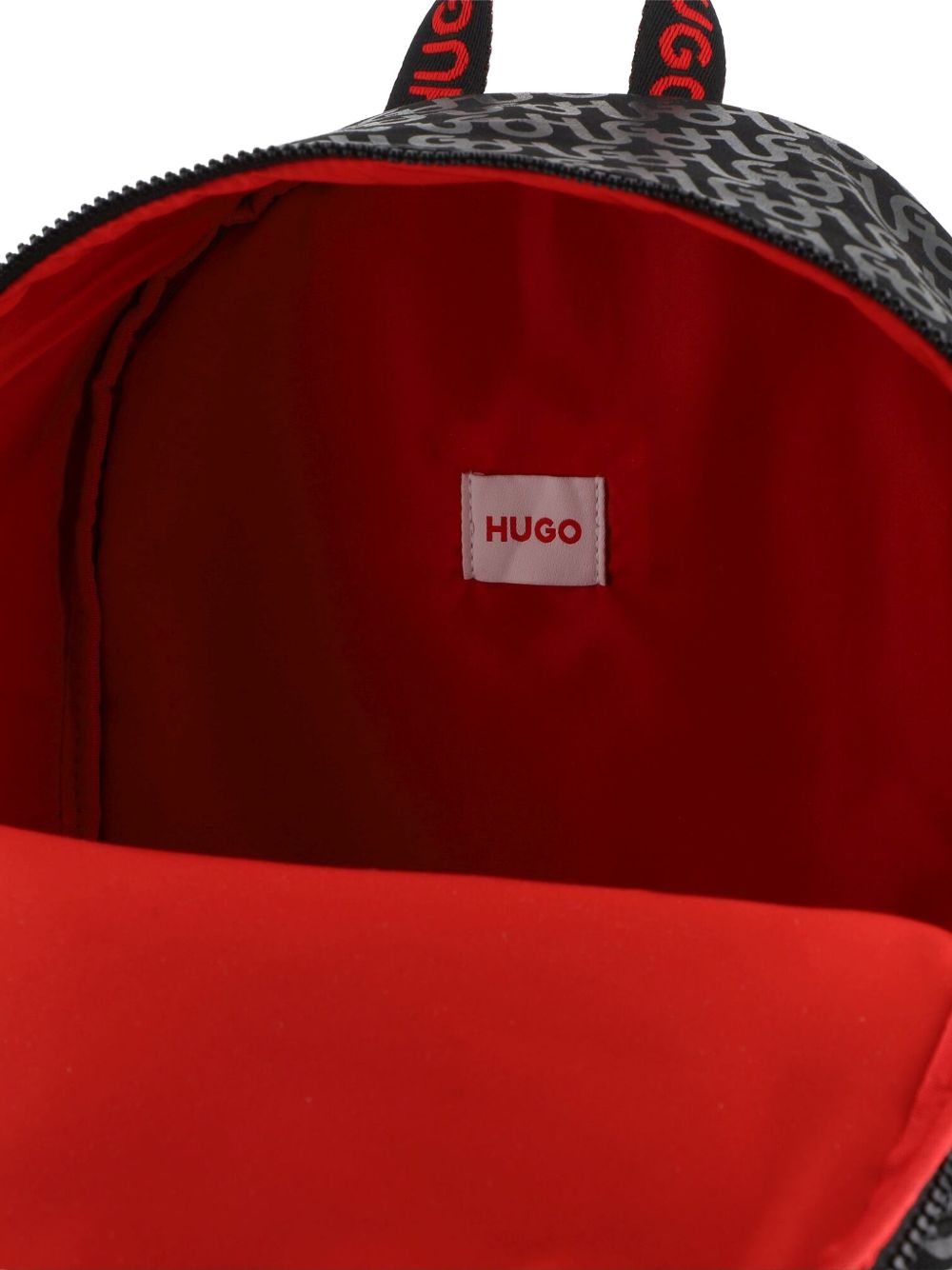 Zaino per bambino Hugo Kids nero con monogramma all-over G01308 09B Hugo KIDS 