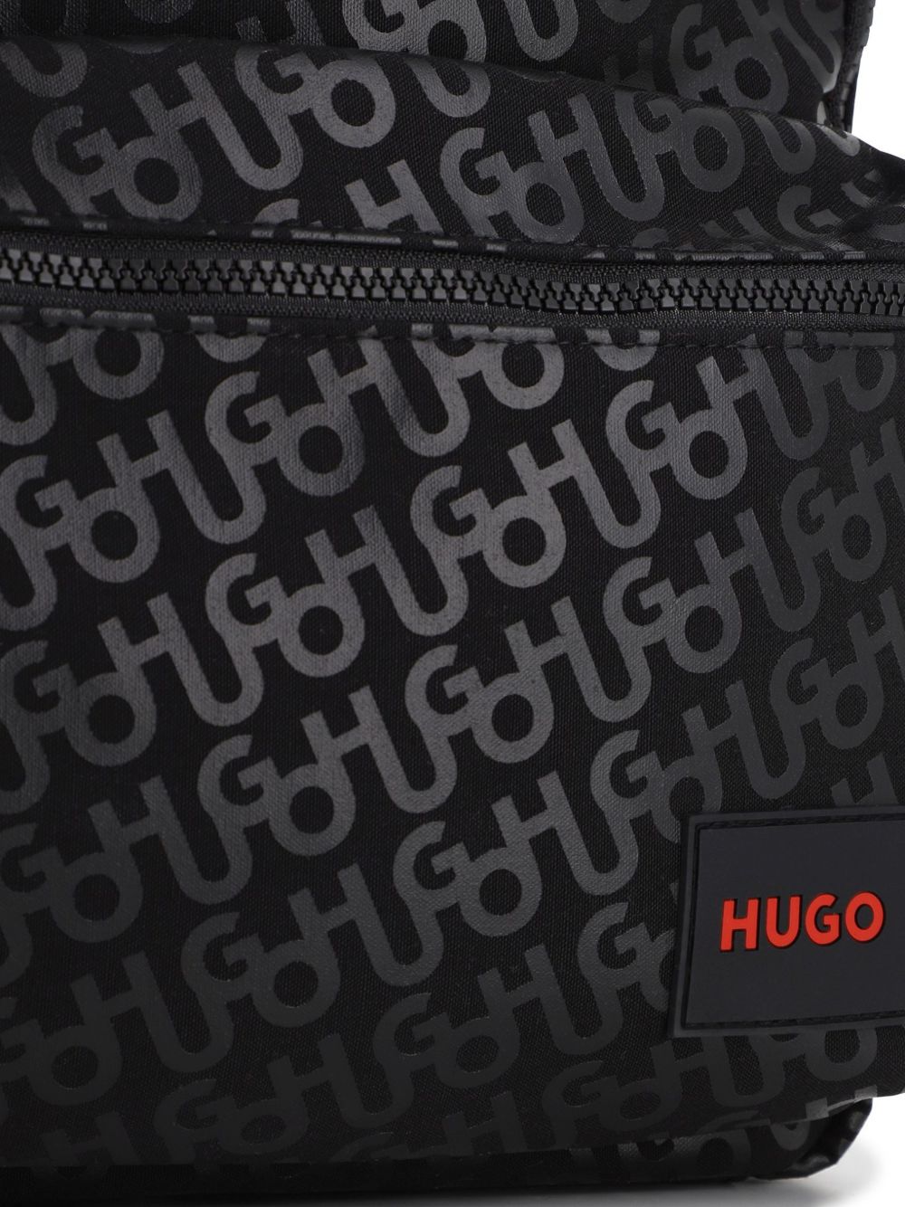 Zaino per bambino Hugo Kids nero con monogramma all-over G01308 09B Hugo KIDS 