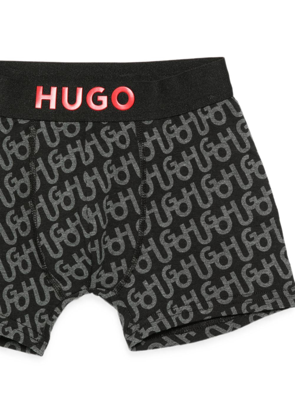 Set di due boxer per bambino Hugo Kids nere con fantasie diverse G01312 09B Hugo KIDS 