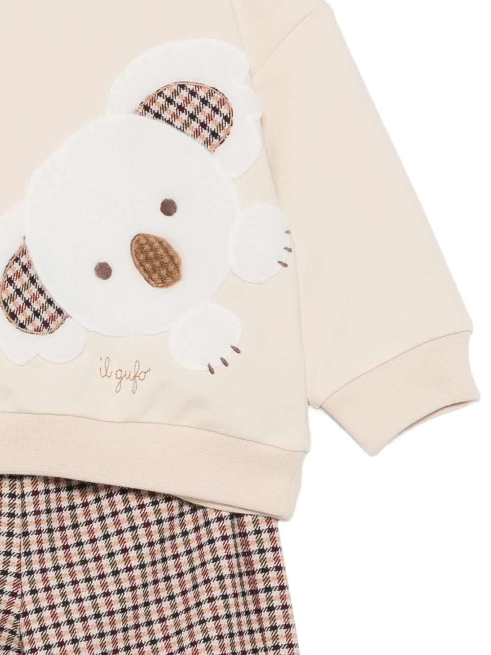 Completo per neonati Il Gufo Kids beige con motivo patch koala A26GDF0030W3043 132 IL GUFO KIDS 