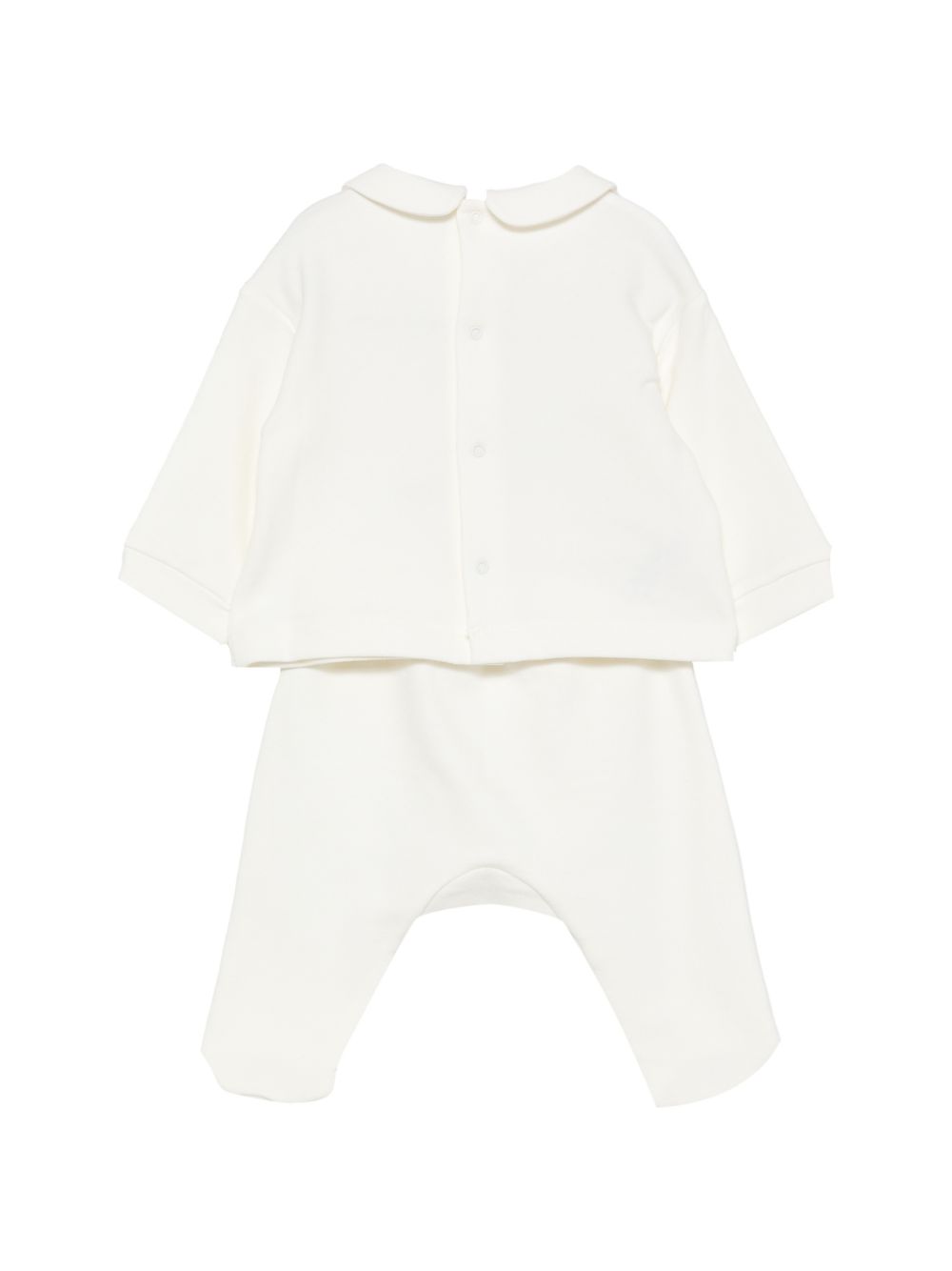 Set maglione e pantaloni per neonati Il Gufo Kids bianco con toppa a forma di volpe con toppa a forma di volpe A26GDF0036M0100 100 IL GUFO KIDS 