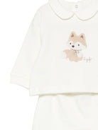 Set maglione e pantaloni per neonati Il Gufo Kids bianco con toppa a forma di volpe con toppa a forma di volpe A26GDF0036M0100 100 IL GUFO KIDS 