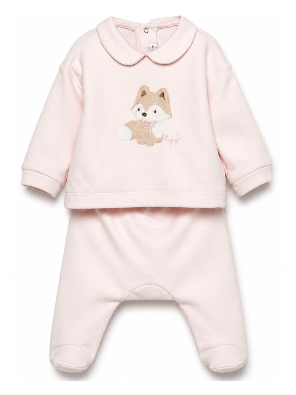 Tutina per neonata Il Gufo Kids rosa con colletto Peter Pan A26GDF0036M0100 303 IL GUFO KIDS 