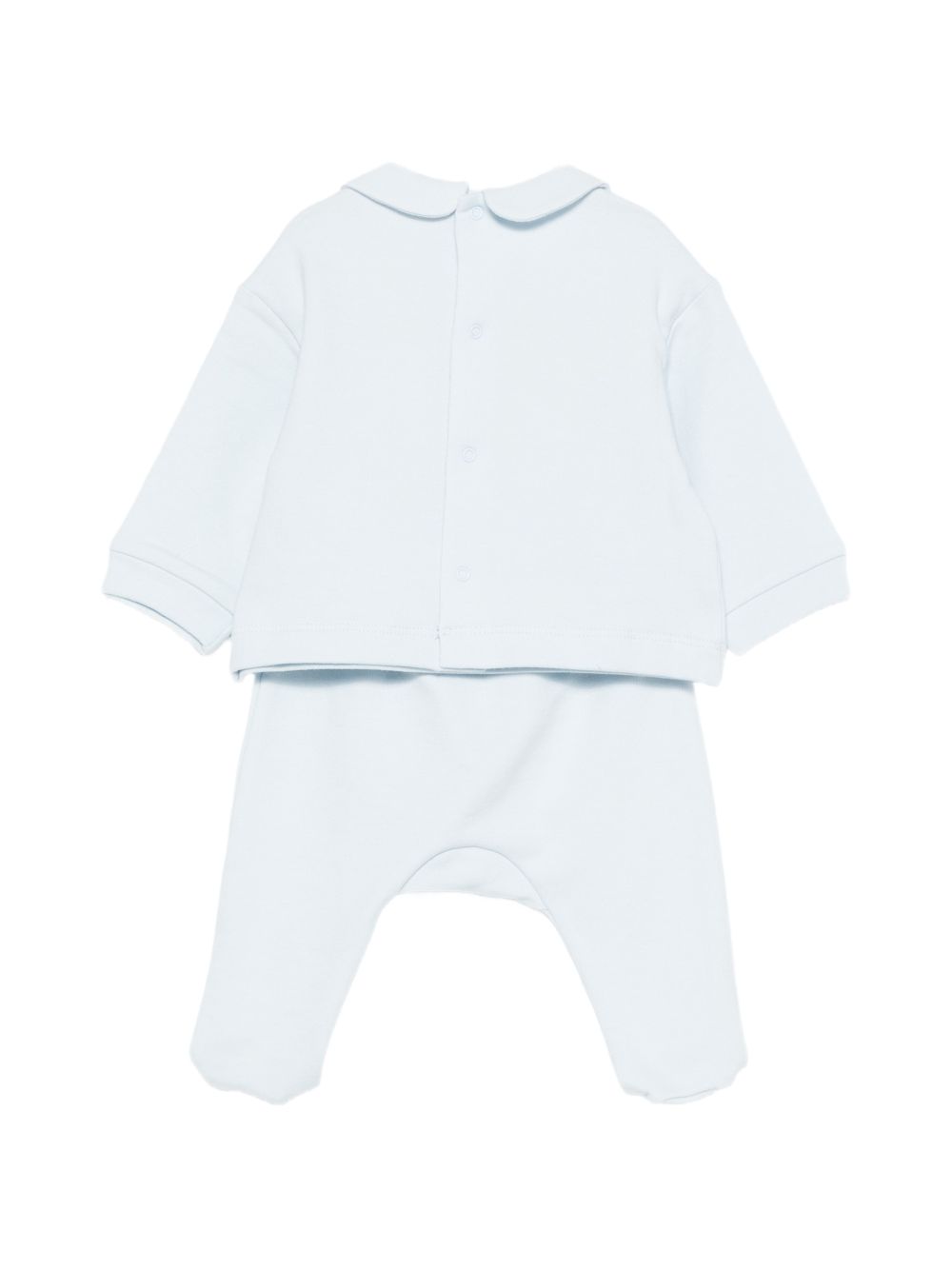 Pigiama per neonato Il Gufo Kids azzurro con colletto Peter Pan e toppa a volpe A26GDF0036M0100 404 IL GUFO KIDS 