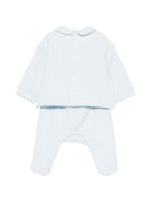 Pigiama per neonato Il Gufo Kids azzurro con colletto Peter Pan e toppa a volpe A26GDF0036M0100 404 IL GUFO KIDS 