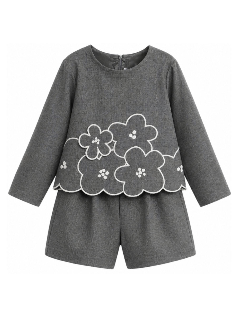 Completo per bambina Il Gufo grigio con motivo floreale A26GDP0014W0003 0710 IL GUFO KIDS 