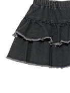 Gonna midi per bambina Il Gufo Kids nera con ruches A26GGN0016J0026 099 IL GUFO KIDS 