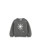 Maglione per neonata Il Gufo Kids grigio con ricamo fiocco di neve A26GMA0006EM220 085 IL GUFO KIDS 