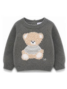 Maglione per neonato Il Gufo Kids grigio con ricamo orsetto A26GMA0024EM220 0807 IL GUFO KIDS 