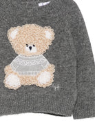 Maglione per neonato Il Gufo Kids grigio con ricamo orsetto A26GMA0024EM220 0807 IL GUFO KIDS 