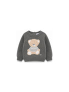 Maglione per neonato Il Gufo Kids grigio con ricamo orsetto A26GMA0024EM220 0807 IL GUFO KIDS 