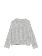 Maglione per bambina Il Gufo Kids grigio con motivo a trecce A26GMA0025EM915 072 IL GUFO KIDS 