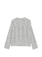 Maglione per bambina Il Gufo Kids grigio con motivo a trecce A26GMA0025EM915 072 IL GUFO KIDS 