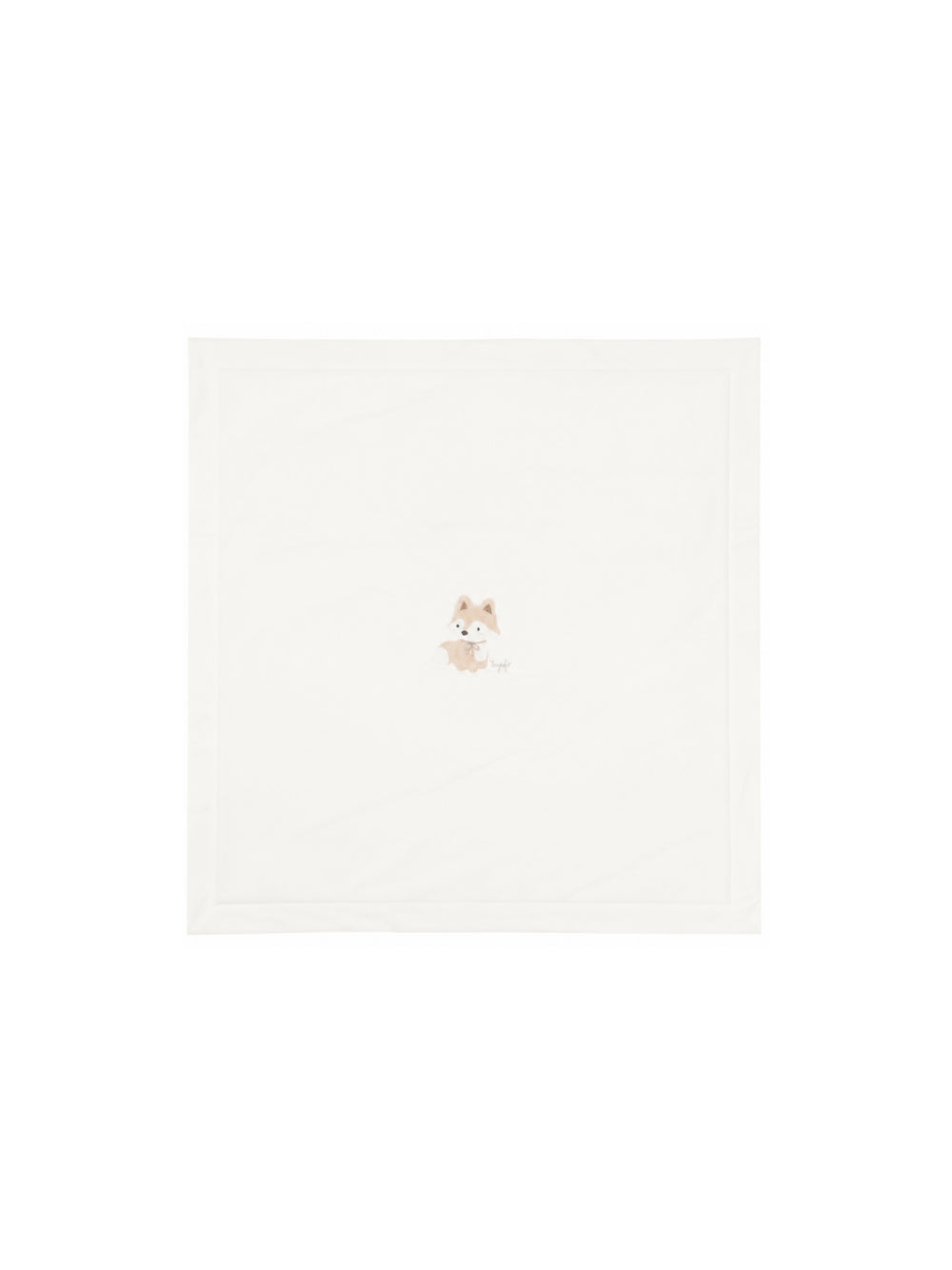 Coperta per neonati Il Gufo Kids bianca con ricamo volpe A26GOG0012M0100 100 IL GUFO KIDS 