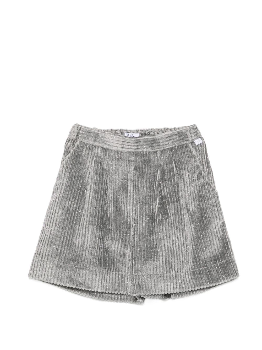 Shorts per bambina Il Gufo Kids grigio con motivo glitter A26GPB0001V0015 074 IL GUFO KIDS 