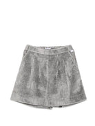 Shorts per bambina Il Gufo Kids grigio con motivo glitter A26GPB0001V0015 074 IL GUFO KIDS 