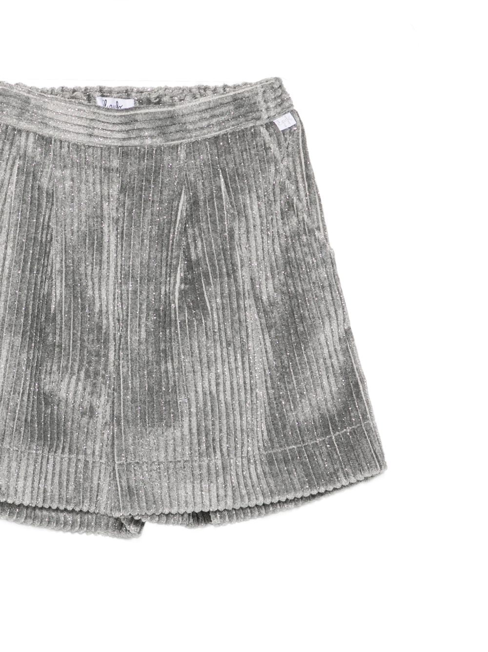 Shorts per bambina Il Gufo Kids grigio con motivo glitter A26GPB0001V0015 074 IL GUFO KIDS 