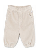 Pantaloni per neonato Il Gufo beige con motivo a coste A26GPL0015V6021 170 IL GUFO KIDS 