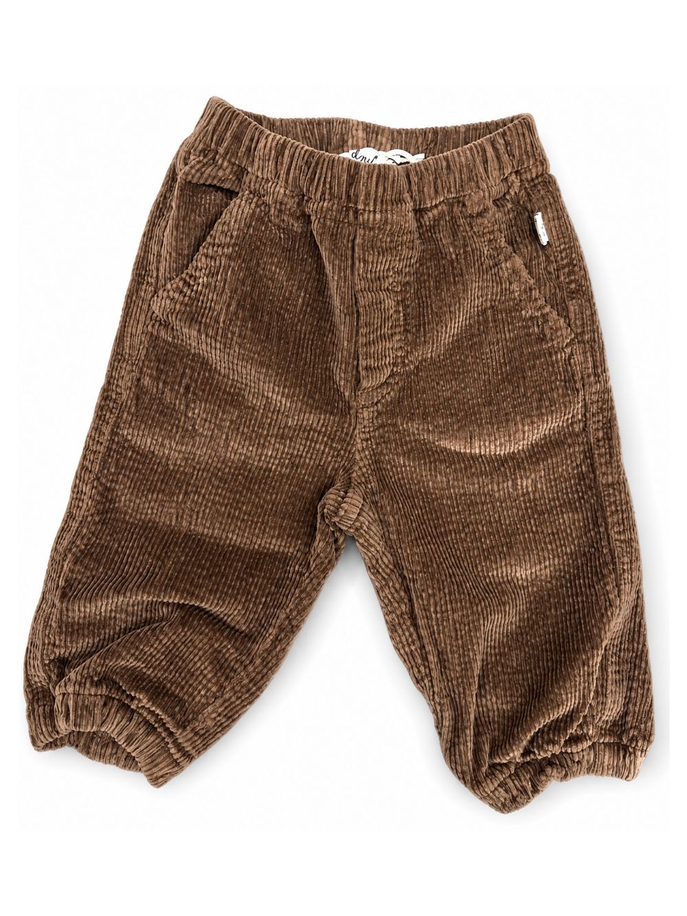 Pantaloni per neonato Il Gufo  Kids marrone con trama a coste A26GPL0015V6021 196 IL GUFO KIDS 