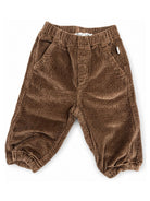 Pantaloni per neonato Il Gufo  Kids marrone con trama a coste A26GPL0015V6021 196 IL GUFO KIDS 