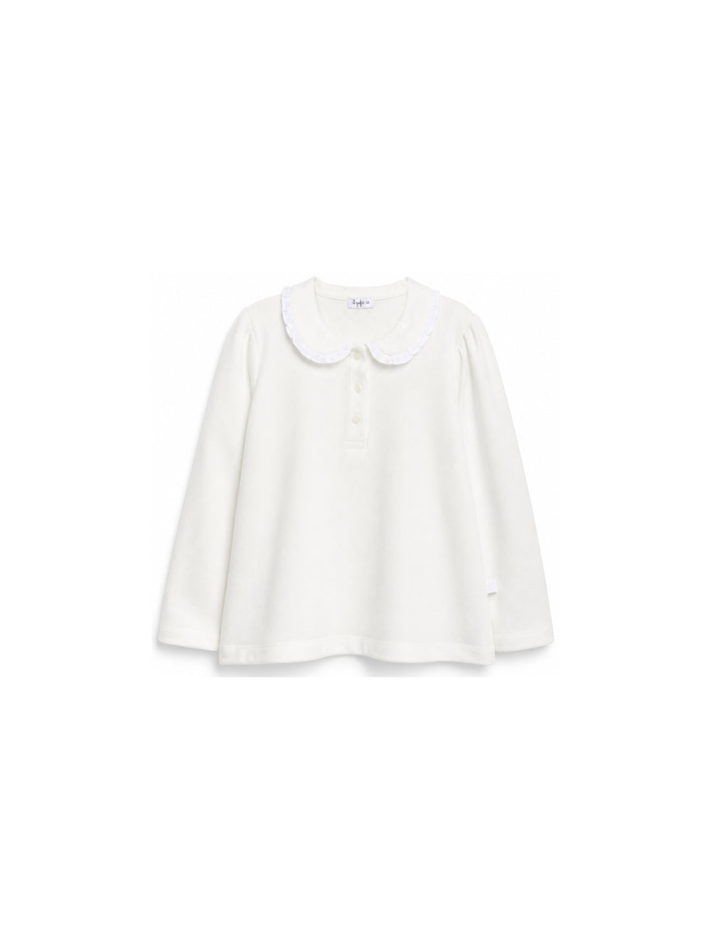 Maglia per neonata Il Gufo Kids bianca con colletto con volant A26GPO0003MF002 1001 IL GUFO KIDS 