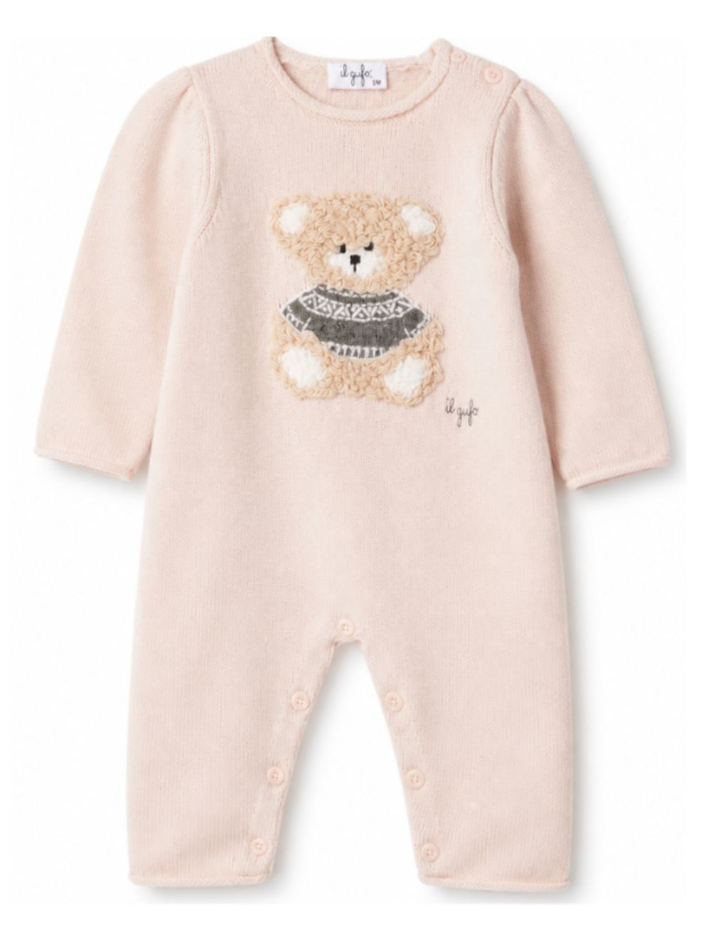 Tutina per neonata Il Gufo Kids rosa con motivo orsetto A26GTL0002EM220 304 IL GUFO KIDS 