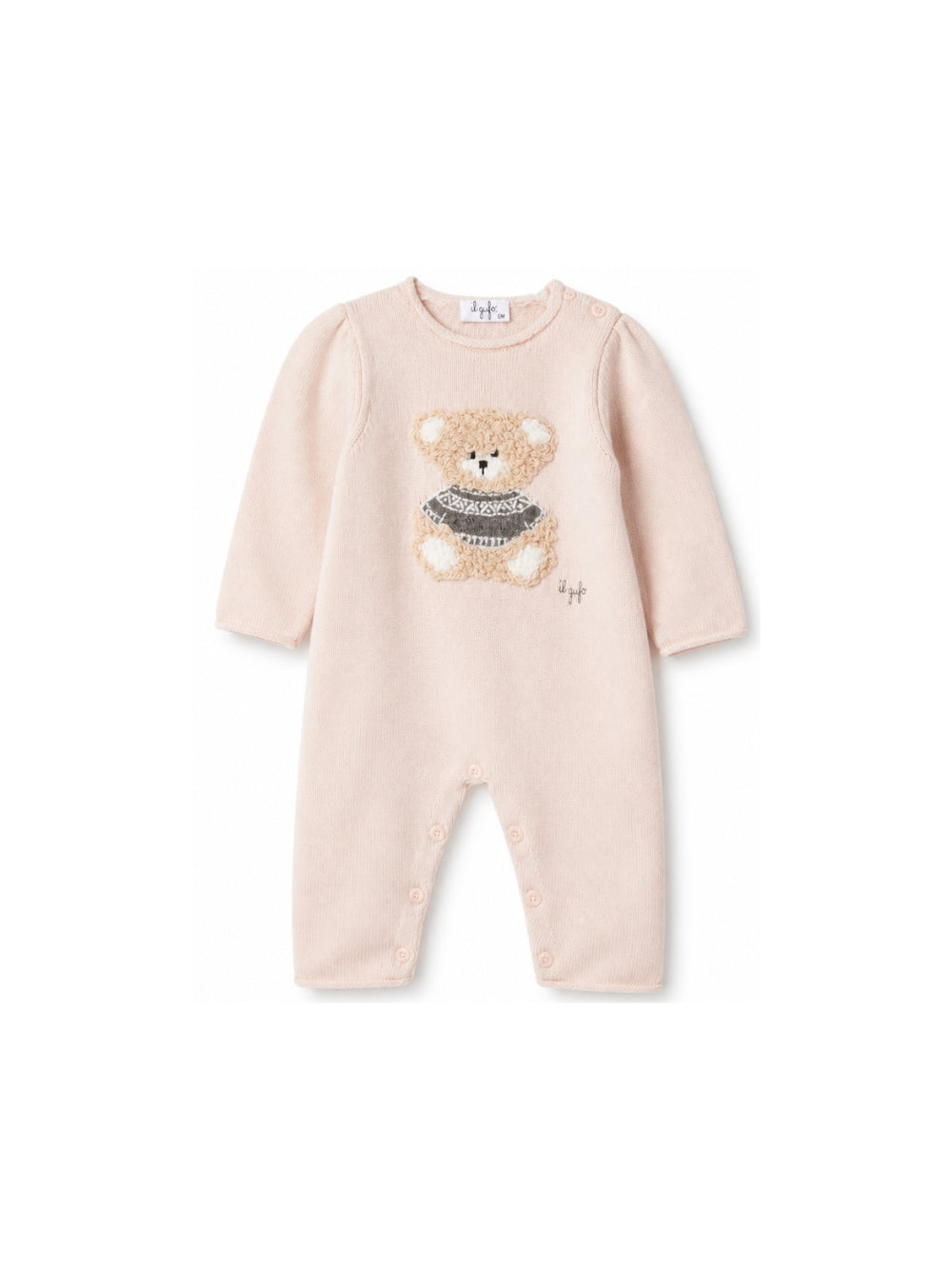 Tutina per neonata Il Gufo Kids rosa con motivo orsetto A26GTL0002EM220 304 IL GUFO KIDS 