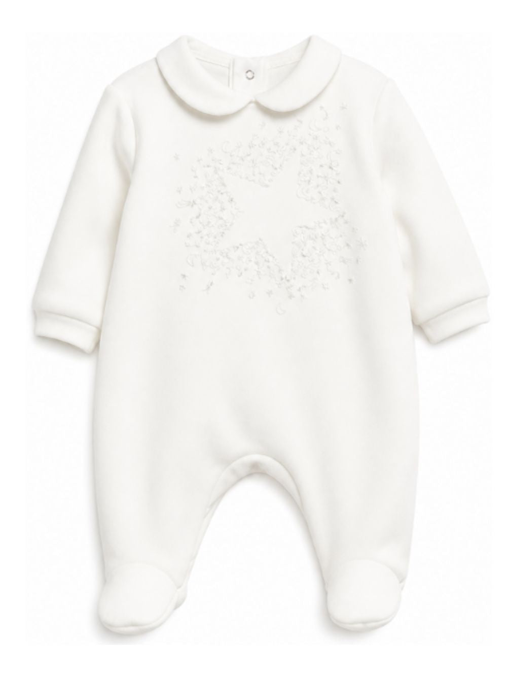 Tutina per neonati Il Gufo Kids bianca con motivo a stella A26GTP0012M0100 100 IL GUFO KIDS 