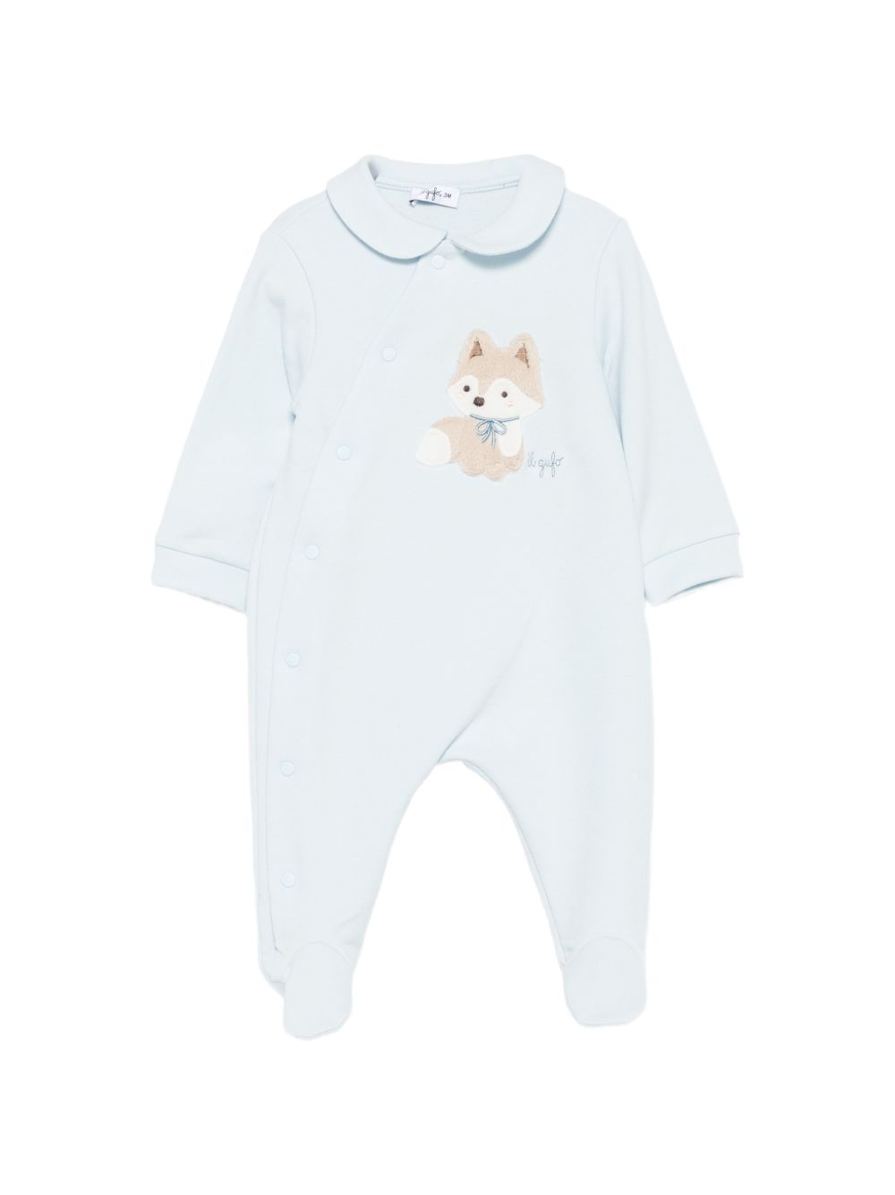 Tutina per neonati Il Gufo Kids azzurra con colletto peter pan A26GTP0014M0100 404 IL GUFO KIDS 