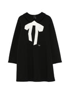 Abito per bambina Il Gufo Kids nero con dettaglio fiocco A26GVL0017M0041 0910 IL GUFO KIDS 