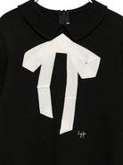 Abito per bambina Il Gufo Kids nero con dettaglio fiocco A26GVL0017M0041 0910 IL GUFO KIDS 