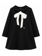 Abito per bambina Il Gufo Kids nero con dettaglio fiocco A26GVL0017M0041 0910 IL GUFO KIDS 