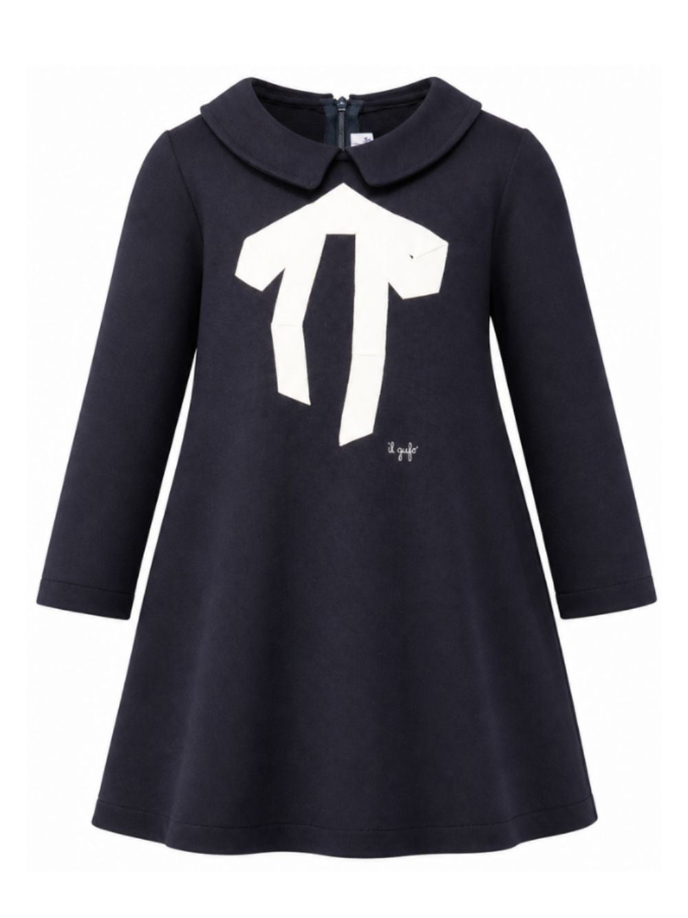 Abito per bambina Il Gufo Kids blu con dettaglio fiocco A26GVL0017M0041 4910 IL GUFO KIDS 