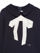 Abito per bambina Il Gufo Kids blu con dettaglio fiocco A26GVL0017M0041 4910 IL GUFO KIDS 