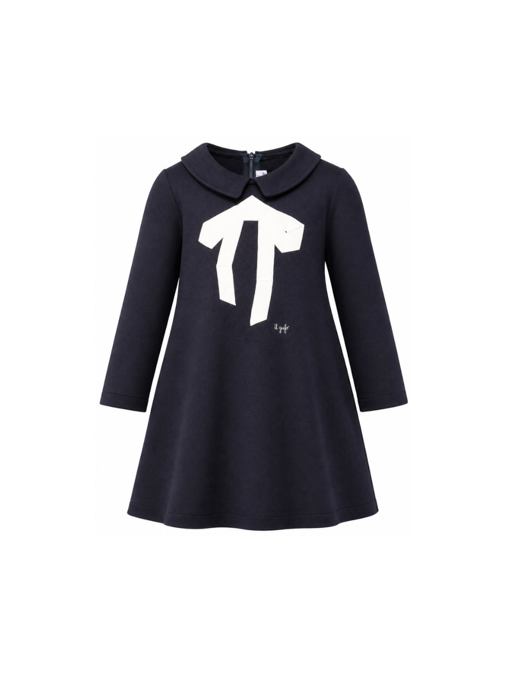Abito per bambina Il Gufo Kids blu con dettaglio fiocco A26GVL0017M0041 4910 IL GUFO KIDS 