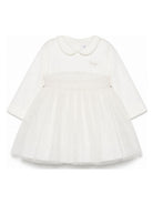 Abito per neonata Il Gufo Kids bianco con colletto alla Peter Pan A26GVL0018H4003 100 IL GUFO KIDS 