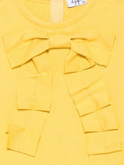 Abito per bambina Il Gufo Kids giallo con volant e dettaglio fiocco A26GVL0029M0041 223 IL GUFO KIDS 