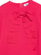 Abito per bambina Il Gufo Kids fucsia con volant e dettaglio fiocco A26GVL0029M0041 368 IL GUFO KIDS 