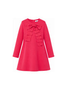 Abito per bambina Il Gufo Kids fucsia con volant e dettaglio fiocco A26GVL0029M0041 368 IL GUFO KIDS 