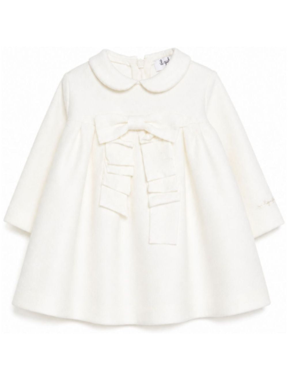 Abito per neonata Il Gufo Kids bianco con colletto alla Peter Pan A26GVL0032M4022 100 IL GUFO KIDS 