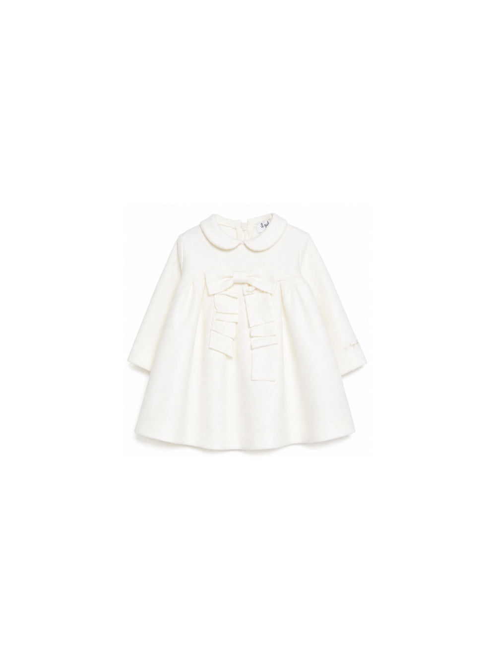 Abito per neonata Il Gufo Kids bianco con colletto alla Peter Pan A26GVL0032M4022 100 IL GUFO KIDS 