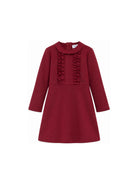 Abito per bambina Il Gufo Kids rosso con bordo increspato A26GVL0033N0057 397 IL GUFO KIDS 