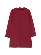 Abito per bambina Il Gufo Kids rosso con bordo increspato A26GVL0033N0057 397 IL GUFO KIDS 