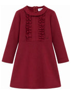 Abito per bambina Il Gufo Kids rosso con bordo increspato A26GVL0033N0057 397 IL GUFO KIDS 